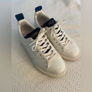 Golden Goose Starter Sneaker in White and Navy